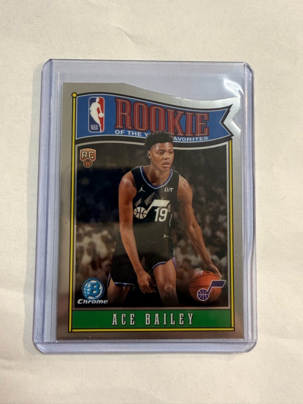Topps Ace Bailey Card - Green and Gold Accents